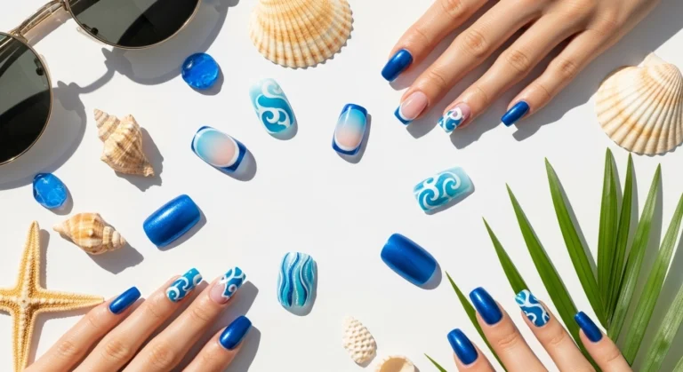 20+ Trendy Blue Summer Nails to Make a Splash in 2025