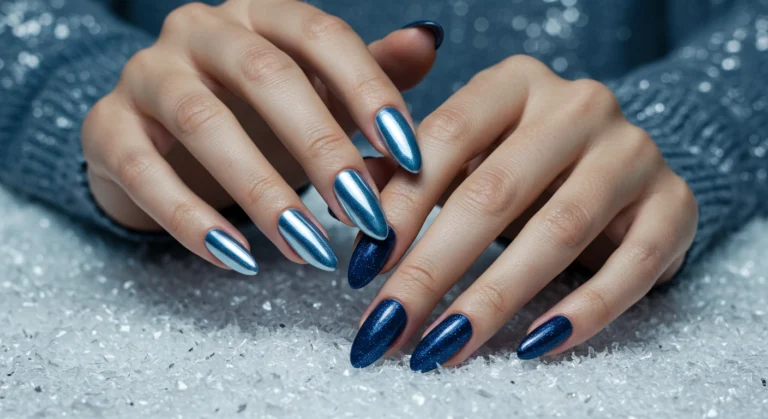 20+ Trendy Blue Winter Nails to Elevate Your Look in 2025