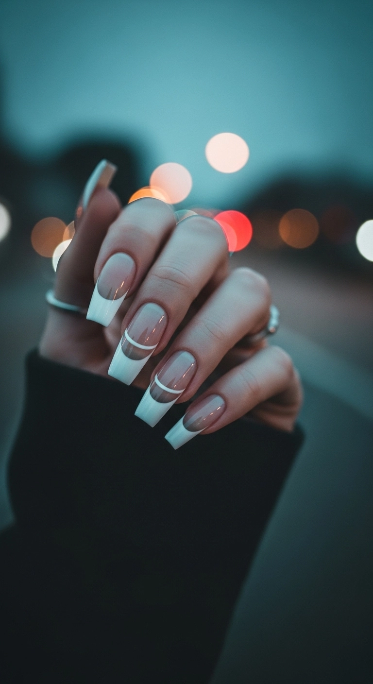 Long coffin nails with a