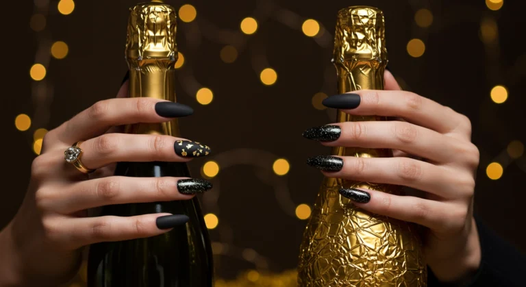20+ Chic Black Birthday Nails to Celebrate in Style in 2025