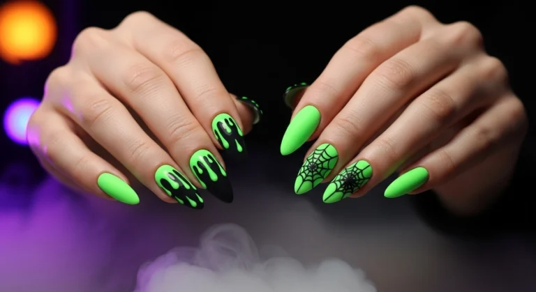 20+ Spooky Neon Green Halloween Nails for a Killer Look in 2025