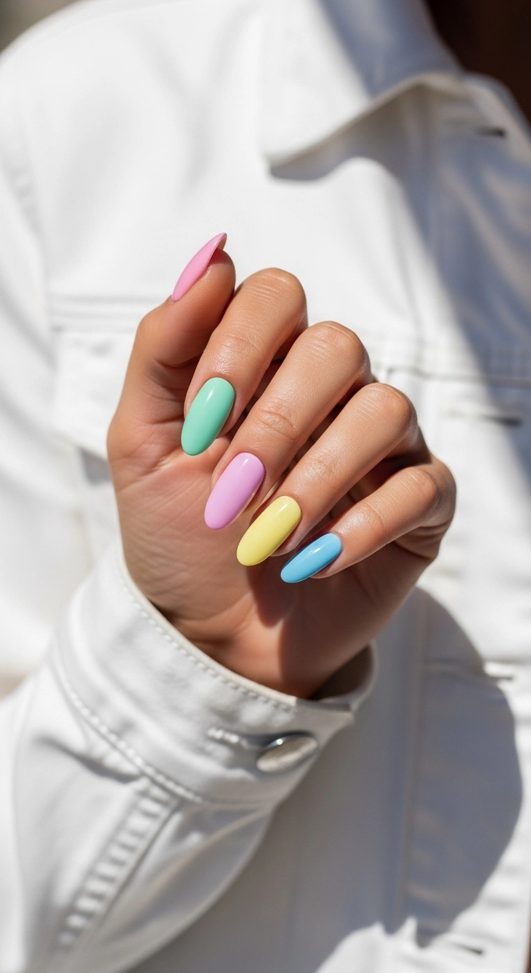 Pretty birthday nails in a 