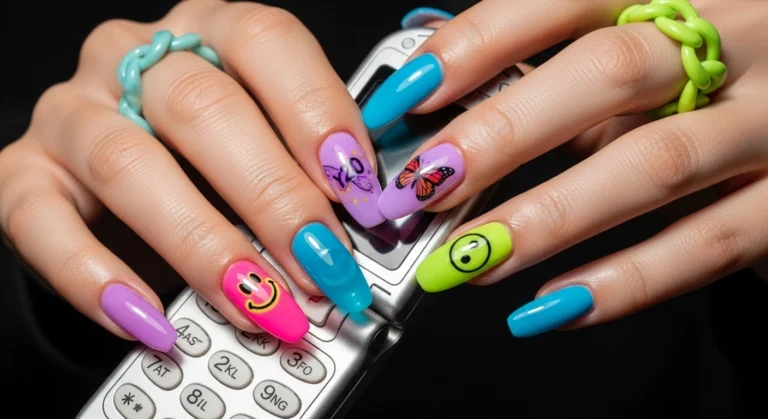 20+ Funky Y2K Nail Ideas That Are So Fetch in 2025